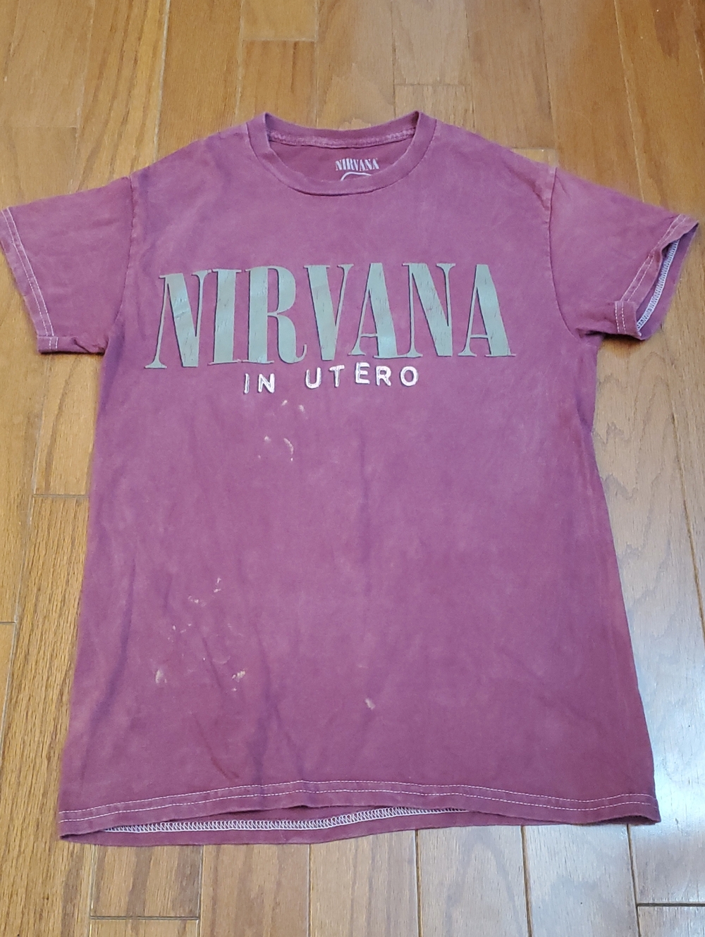 NIRVANA Womens Short Sleeve Tee in Mauve In Utero Small
